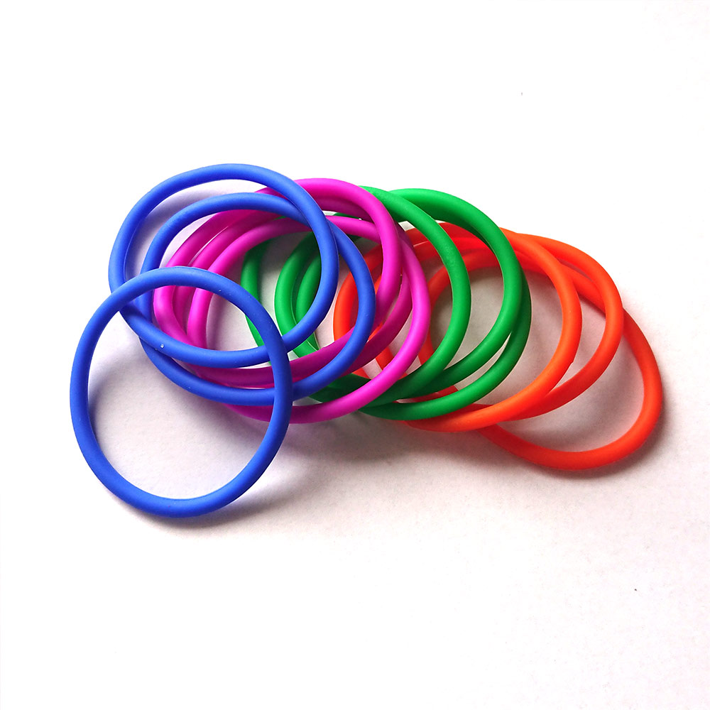 Silikoninen Non Slip hiuslenkki Neon, 12 kpl